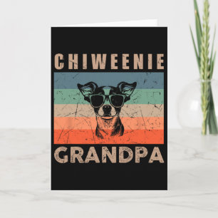 Vintage-Chiweenie-Hund-Opa-Geschenke für Männer Lu Karte