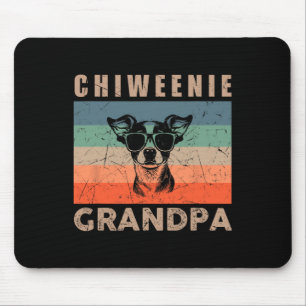 Vintage-Chiweenie-Hund-Opa-Geschenke für Männer Lu Mousepad