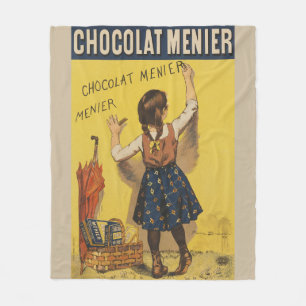 Vintage Chocolat Menier französisches Poster Bouis Fleecedecke