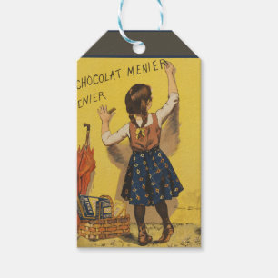 Vintage Chocolat Menier französisches Poster Bouis Geschenkanhänger
