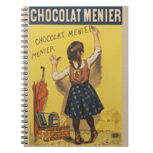 Vintage Chocolat Menier französisches Poster Bouis Notizblock
