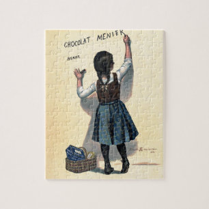 Vintage Chocolat Menier französisches Poster Bouis Puzzle