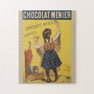 Vintage Chocolat Menier französisches Poster Bouis Puzzle