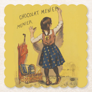 Vintage Chocolat Menier französisches Poster Bouis Untersetzer