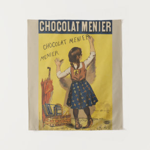 Vintage Chocolat Menier französisches Poster Bouis Wandteppich