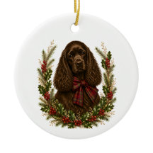 Vintage-Chocolate-Cocker-Spaniel-Weihnachten