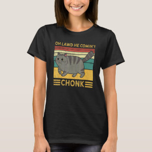 Vintage Chonk-Katzenwaage-Meme Retro-Stil-Katzen-M T-Shirt