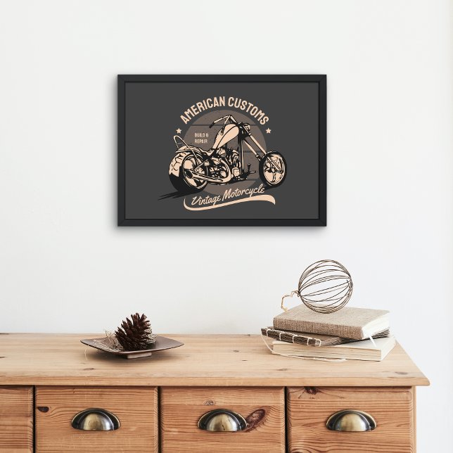 Vintage-Chopper-Logo Poster (Von Creator hochgeladen)