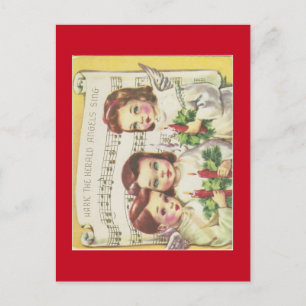 Vintage-Chor-Weihnachtskarte Feiertagspostkarte