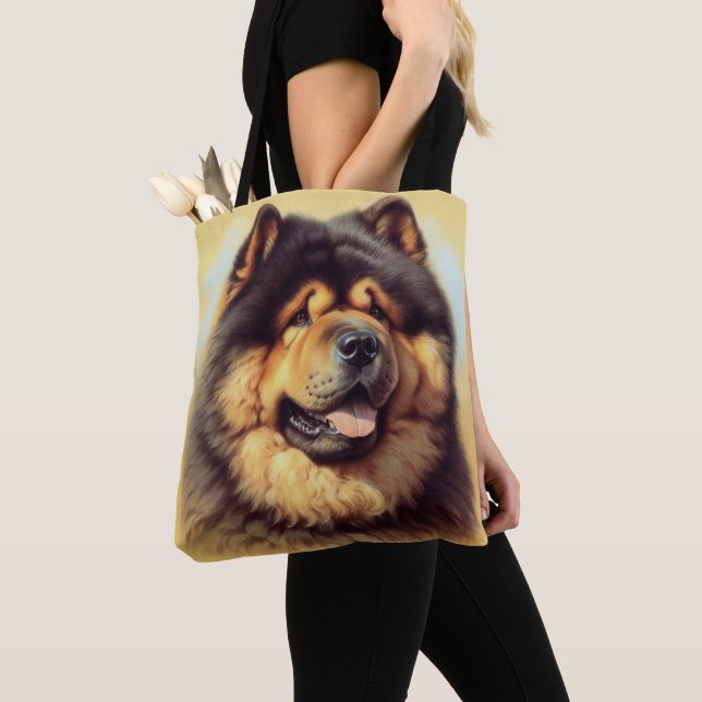 Vintage Chow-Chow-Malerei (Von Nahem)