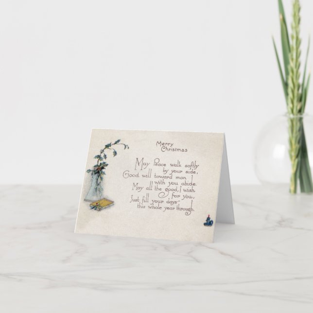 Vintage Chrismas Karte (Vorderseite)