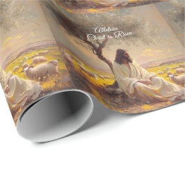 Vintage Christ is Risen Easter Christian Religious Geschenkpapier