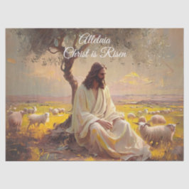 Vintage Christ is Risen Easter Christian Religious Seidenpapier