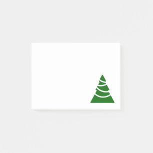 Vintage-Christbaum mit Ornamente Illustration Post-it Klebezettel