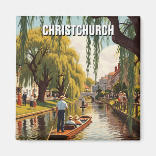 Vintage Christchurch Neuseeland Avon River Magnet