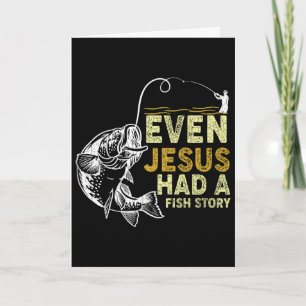 Vintage Christian Vater Angeln Selbst Jesus Hatte Karte