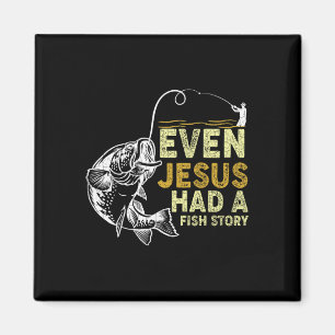 Vintage Christian Vater Angeln Selbst Jesus Hatte Magnet