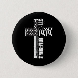 Vintage Christlicher Gesegneter Papa Amerikanische Button