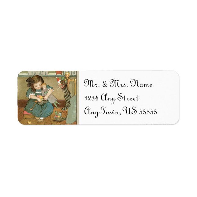 Vintage Christmas Address Labels (Vorne)