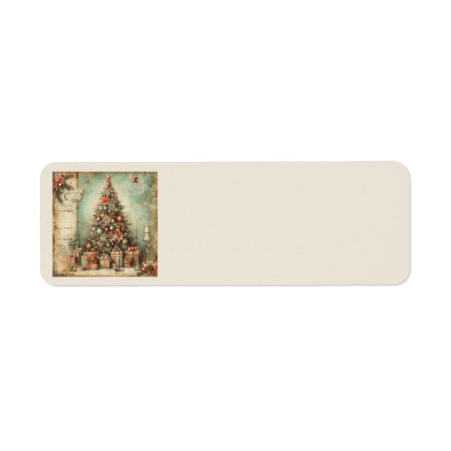 Vintage Christmas Address Labels (Vorne)