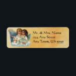 Vintage Christmas Angel Address Labels<br><div class="desc">Maßgeschneiderte Viktorianische Weihnachtsmarken! Selbstknüppel und in verschiedenen Größen! Einfach zu personalisieren!</div>