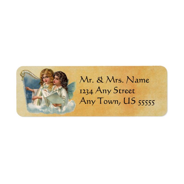 Vintage Christmas Angel Address Labels (Vorne)