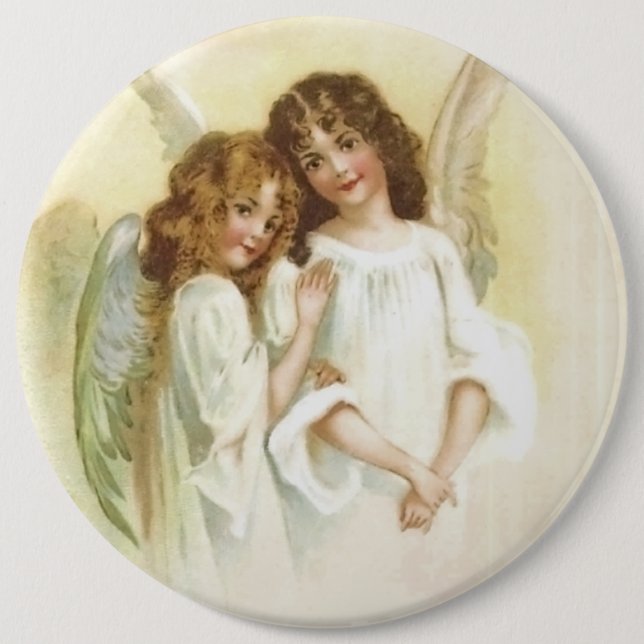 Vintage Christmas Angel Button (Vorderseite)