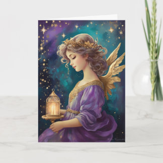 Vintage Christmas Angel Custom Message Karte