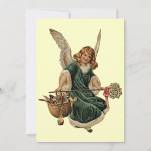 Vintage Christmas Angel Einladung