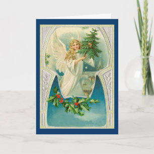 Vintage Christmas Angel Feiertagskarte