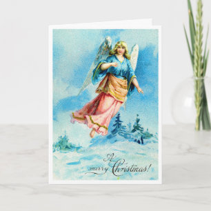 Vintage Christmas Angel Feiertagskarte