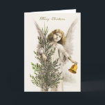Vintage Christmas Angel Karte<br><div class="desc">Weihnachts-Engel - Weihnachts-Postkarte. Perfekte,  gemütliche Weihnachtskarte im Retro-Stil. Fügen Sie Ihren Weihnachtswünschen etwas zeitlosen Vintagen Flair hinzu!</div>
