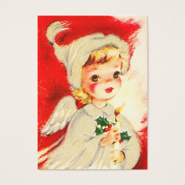 Vintage Christmas Angel Name Tags (Vorderseite)