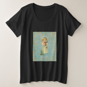 Vintage Christmas Angel Plus Size T - Shirt