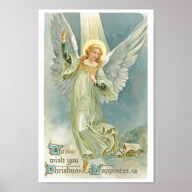 Vintage Christmas Angel Poster (Vorne)