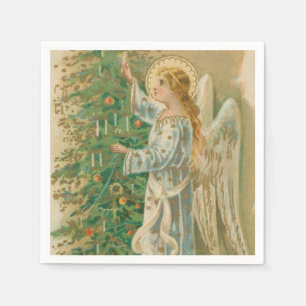 Vintage Christmas Angel Serviette