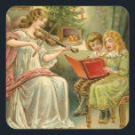 Vintage Christmas Angel Stickers<br><div class="desc">Vintage Weihnachtsticker mit klassischen Weihnachtsbildern. Viktorianische Weihnachtsbilder sorgfältig restauriert. Weihnachtsmann,  Silberglocken,  Holly,  Kerzen und Schnee! Viel Schnee. Freuen Sie sich auf Ihre Urlaubskarten oder auch kleine Geschenke. Benutzen Sie sie,  um Ihre Pakete und Cookie Trays für Nachbarn zu dekorieren.</div>