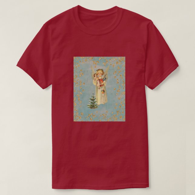 Vintage Christmas Angel T-Shirt (Design vorne)