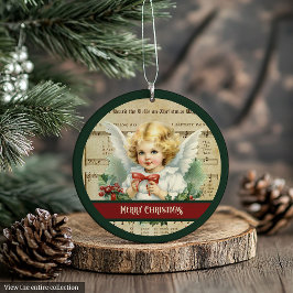 Vintage Christmas Angels Ornament Elegant Accent