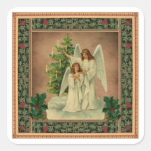 VINTAGE CHRISTMAS ANGELS STICKERS