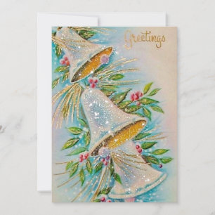 Vintage Christmas Bells Feiertagskarte