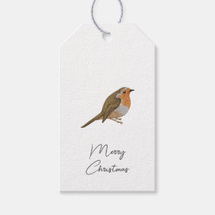 Vintage Christmas Bird Geschenkanhänger