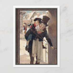 Vintage Christmas by Jessie Willcox Smith Feiertagspostkarte