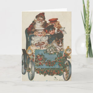 Vintage Christmas Car Feiertagskarte