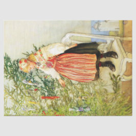 Vintage Christmas Carl Larsson Schwedisch Seidenpapier