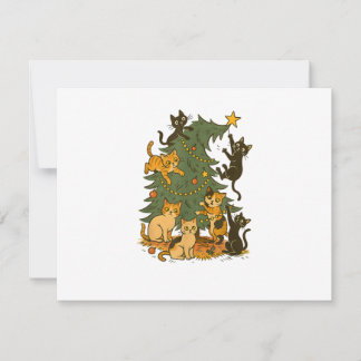 Vintage Christmas Cats Design _ Funny Retro Holida