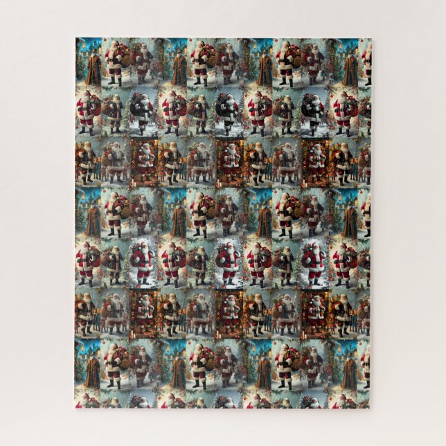 Vintage Christmas Collage | Retro Holiday Puzzle (Vertikal)