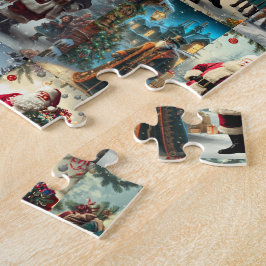 Vintage Christmas Collage | Retro Holiday Puzzle