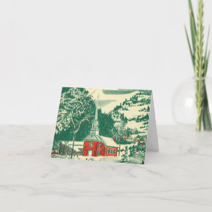 Vintage Christmas Danke Feiertagskarte