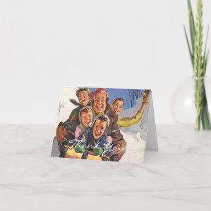 Vintage Christmas Danke Feiertagskarte